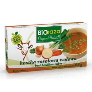 BIOOAZA Kostka rosołowa wołowa BIO 66g - Studio Zielarskie