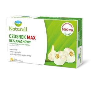 NATURELL Czosnek MAX Bezzapachowy 90 kapsułek - Studio Zielarskie