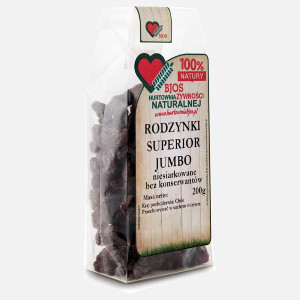 BJOS Rodzynki Jumbo niesiarkowane 200g - Studio Zielarskie