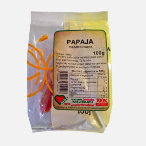 BJOS Papaja suszona bez cukru 100g - Studio Zielarskie