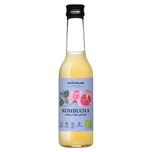 DELIKATNA Kombucha z miętą, różą i granatem 270ml - Studio Zielarskie