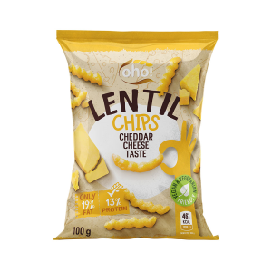 OHO Chipsy Soczewica Cheddar 100g - Studio Zielarskie