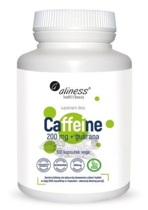 ALINESS Coffeina z guaraną 100 kapsułek - Studio Zielarskie