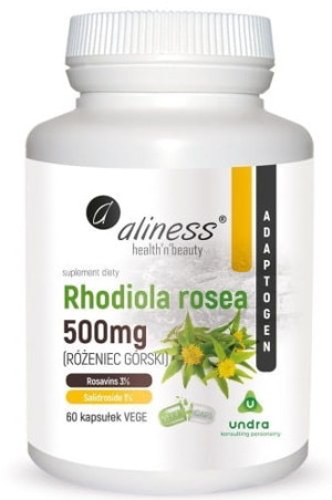 ALINESS Różeniec górski (Rhodiola rosea) 60 kapsułek - Studio Zielarskie
