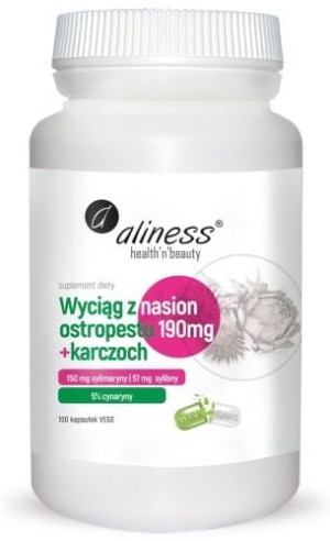 ALINESS Ostropest + karczoch 100 kapsułek - Studio Zielarskie