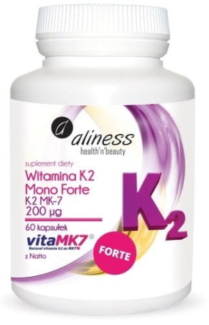 ALINESS Witamina K2 Mono Forte 200mcg 60 kapsułek - Studio Zielarskie