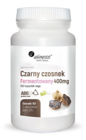 ALINESS Czarny czosnek fermentowany 100 kapsułek - Studio Zielarskie