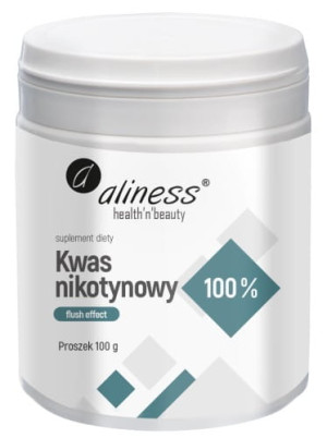 ALINESS Kwas nikotynowy proszek 100g - Studio Zielarskie