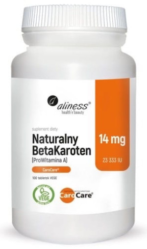 ALINESS Naturalny BetaKaroten 100 kapsułek - Studio Zielarskie