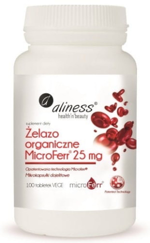 ALINESS Żelazo organiczne 100 tabletek - Studio Zielarskie