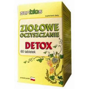 SANBIOS Ziołowe oczyszczanie Detox 60 tabletek - Studio Zielarskie