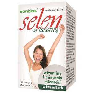 SANBIOS Selen z Lucerną 50 tabletek - Studio Zielarskie