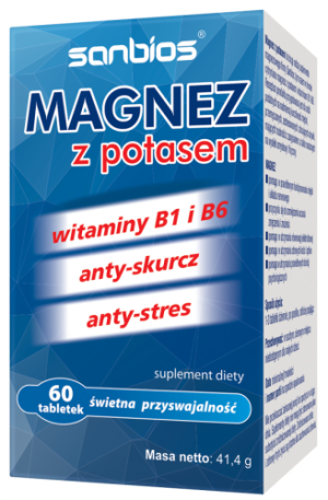 SANBIOS Magnez z Potasem 60 tabletek - Studio Zielarskie