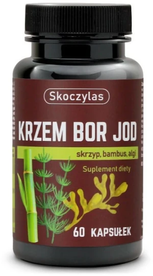 Skoczylas Krzem, bor, jod, skrzyp, bambus, algi 60 kapsułek - Studio Zielarskie