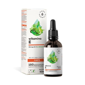 AURA HERBALS Witamina E Forte 200 IU w oleju MCT 50ml - Studio Zielarskie