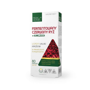 MEDICA HERBS Fermentowany ryż czerwony + karczoch 80 kapsułek - Studio Zielarskie