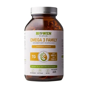 PROMOCJA. Biowen Omega 3 Family 720mg EPA 480mg DHA 225 kapsułek - Studio Zielarskie