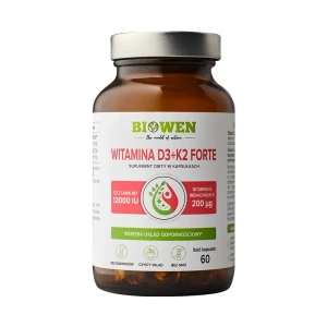 Biowen Witamina D3 12000 + K2 Forte 200 60 kapsułek - Studio Zielarskie