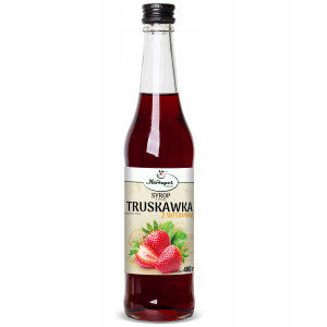 Herbapol Kraków Syrop Truskawkowy z Witaminą C 480 ml - Studio Zielarskie
