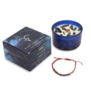 Świeca zodiak z bransoletką BARAN - Studio Zielarskie