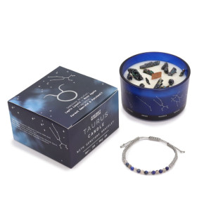 Świeca zodiak z bransoletką BYK - Studio Zielarskie