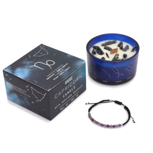 Świeca zodiak z bransoletką KOZIOROŻEC - Studio Zielarskie