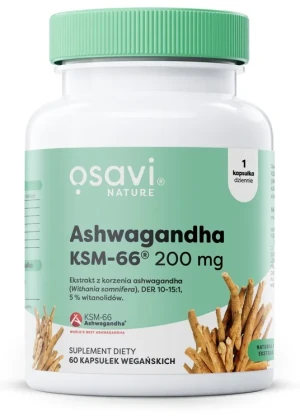Osavi Ashwagandha KSM-66 200mg 60 kapsułek - Studio Zielarskie