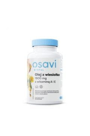 Osavi Olej z wiesiołka 1800mg z witaminą A i E 120 kapsułek - Studio Zielarskie