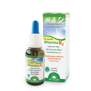 Dr. Jacobs Witamina K2 krople 20ml - Studio Zielarskie