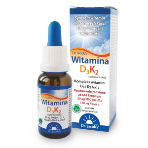 Dr. Jacobs Witamina D3K2 Forte krople 20ml - Studio Zielarskie