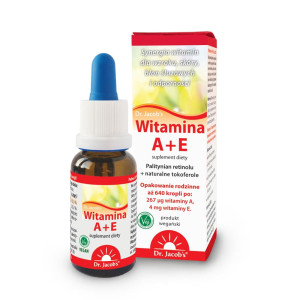 Dr. Jacobs Witamina A+E krople 20ml - Studio Zielarskie