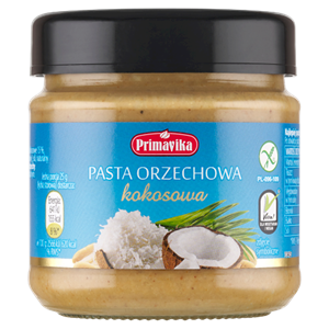 PRIMAVIKA Pasta orzechowa kokosowa bezglutenowa 190g - Studio Zielarskie