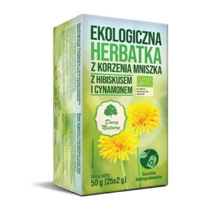 DARY NATURY Herbata z korzenia mniszka z hibiskusem i cynamonem EKO 25 saszetek - Studio Zielarskie