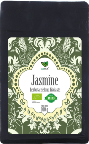 ECOBLIK Herbata zielona liściasta Jasmine 100g - Studio Zielarskie