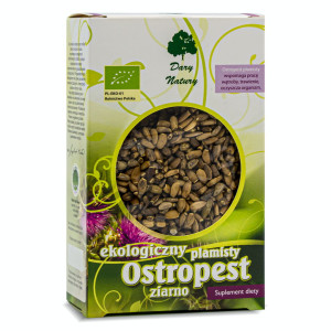 Zioła na trzustkę. Ostropest plamisty ziarno EKO 100g - DARY NATURY