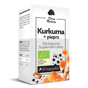 DARY NATURY Kurkuma + pieprz EKO 60 kapsułek - Studio Zielarskie