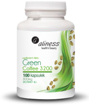 Aliness Zielona kawa Green Cofee 3200 100 kapsułek - Studio Zielarskie