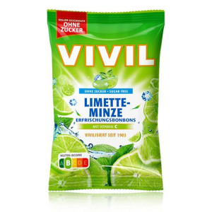 VIVILE Cukierki mięta z limonką bez cukru 120 g - Studio Zielarskie