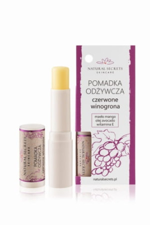 NATURAL SECRETS Pomadka czerwone winogrona - Studio Zielarskie