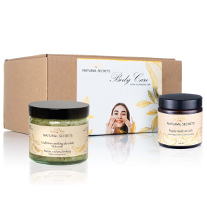 NATURAL SECRETS Zestaw Body Care Melon z zieloną herbatą Peeling+masło - Studio Zielarskie