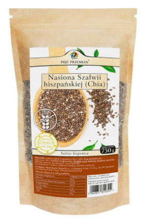 5 PRZEMIAN Chia bezglutenowa BIO 750g - Studio Zielarskie