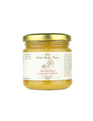 SŁODKA KRAINA Miód wielokwiatowy z cytryną i imbirem 250g - Studio Zielarskie