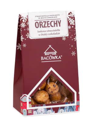 BACÓWKA Orzechy laskowe stracciatella w białej czekoladzie 100g - Studio Zielarskie