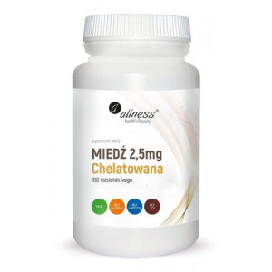 ALINESS Miedź Chelatowana 100 tabletek - Studio Zielarskie