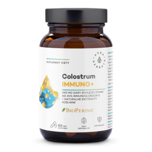 AURA HERBALS Colostrum Immuno + BioPerine 60 kapsułek - Studio Zielarskie