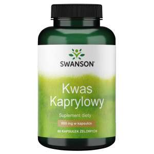 SWANSON Kwas kaprylowy 600mg 60 kapsułek - Studio Zielarskie