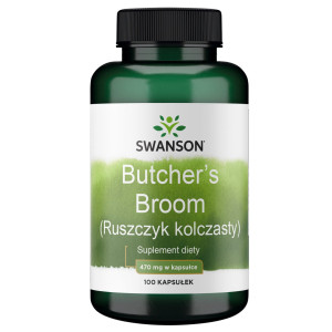 SWANSON Butcher's Broom 470mg 100 kapsułek - Studio Zielarskie