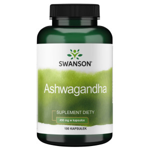 SWANSON Ashwagandha 450mg 100 kapsułek - Studio Zielarskie