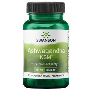 SWANSON Ashwagandha KSM-66 ekst 60 kapsułek - Studio Zielarskie