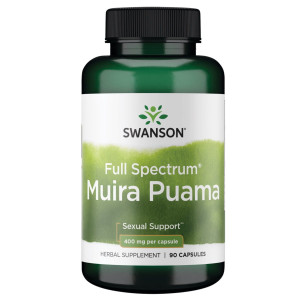 SWANSON Full Spectrum Muira Puama 400mg 90 kapsułek - Studio Zielarskie